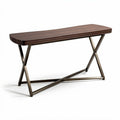 Wooden console table with metal frame dimensions 120 x 40 x 75cm