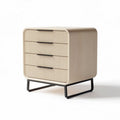 Wooden nightstand with four drawers and metal legs 40 x 40 x 50cm