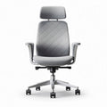 Mesh ergonomic office chair with adjustable height and lumbar support gray 62 x 62 x 115cm