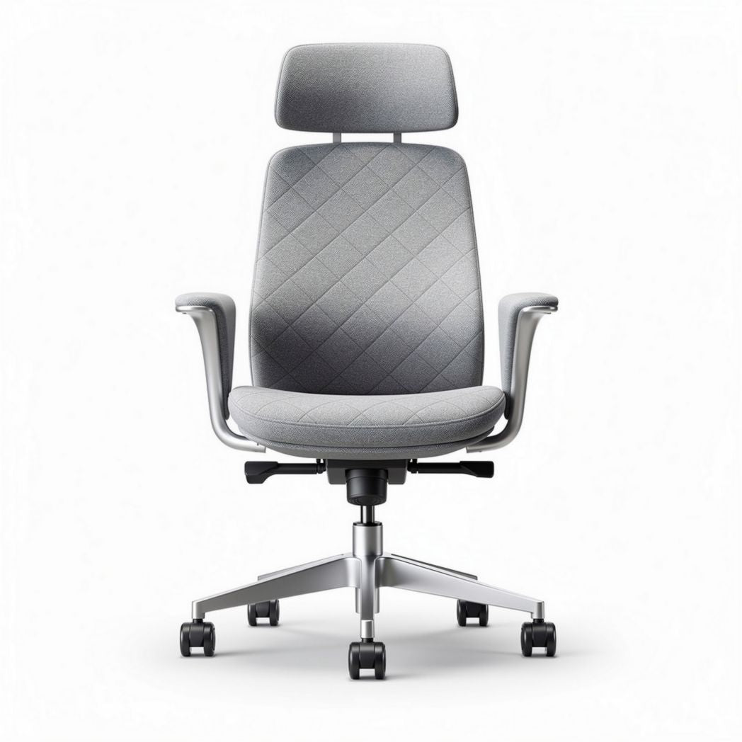 Mesh ergonomic office chair with adjustable height and lumbar support gray 62 x 62 x 115cm